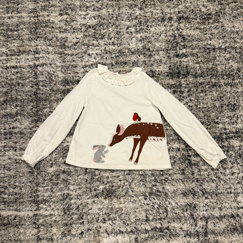 Mini Boden Pretty Appliqué Top